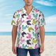 thumbnail image 2 of Balery Funny Chicken Camisas hawaianas de manga corta para hombre, camisas playeras de corte holgado, camisas de vacaciones con botones,X-Large, 2 of 7