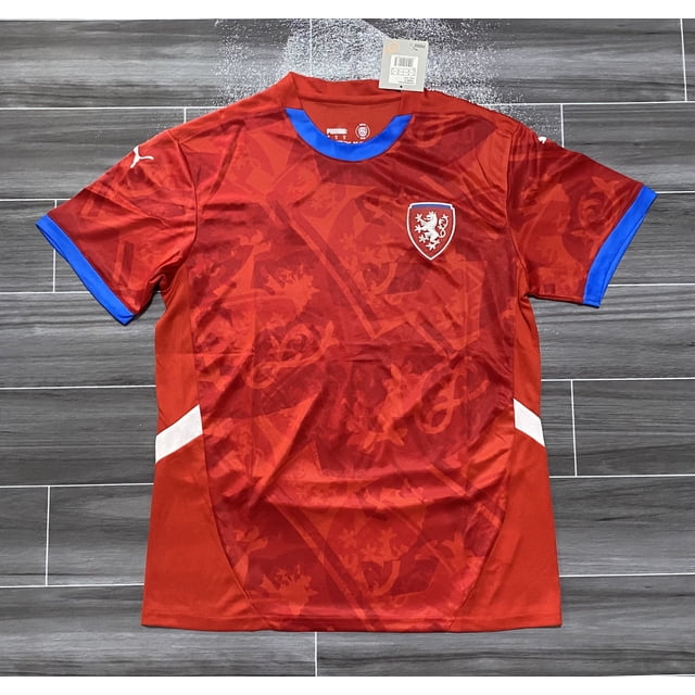 24-25 European Cup Czech Home Short-Sleeved Summer Classic Commemorative Team Football Jersey-M