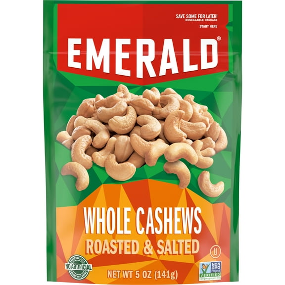 Emerald 93364 Roasted & Salted Cashew Nuts 5 oz Pack 6/Carton (DFD93364)