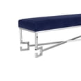 thumbnail image 3 of Sophia Bench in High Polish Steel and Navy Velvet, 3 of 7