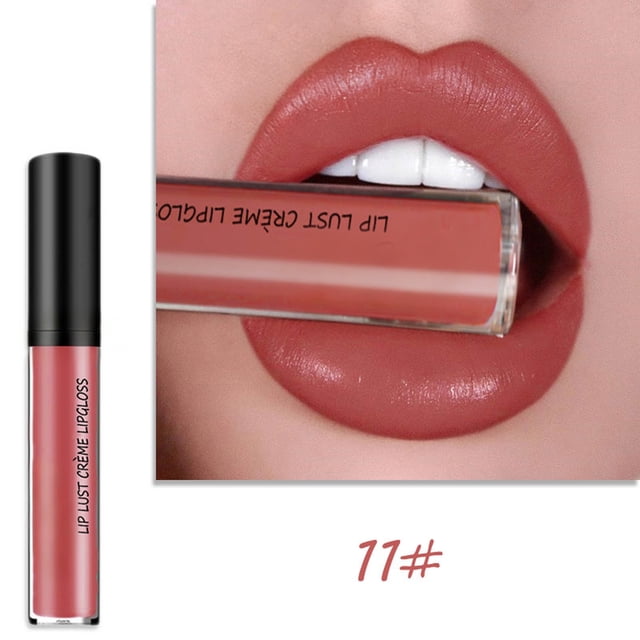 Lápiz labial de 12 colores, lápiz labial en crema, brillo labial de 6 ml, esmalte de labios