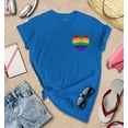 thumbnail image 3 of S4E Women's Gay Rainbow Heart LGBTQ Pride T-Shirt Medium Royal Blue, 3 of 4