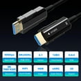 thumbnail image 2 of Fiber Optic HDMI Cable 50ft, 8K Long 2.1 Cable, Ultra High Speed Cord, 48Gbps, 8K@60Hz 4K@120Hz, Dynamic HDR, eARC, HDCP 2.2&2.3, 3D, for HDTV Monitor Game Laptop Xbox PS4/PS5, 2 of 4