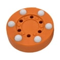 thumbnail image 1 of koolsoo Rondelle de Hockey à Roulettes Lisse Portable Rondelle de Hockey sur Glace pour Match Entraînement Extérieur Orange, 1 of 9