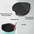 thumbnail image 4 of SWISS+TECH 16 oz Insulated Tumbler with Lid, 2 Pack Stainless Steel Cups, Double Wall Pint Cup Glasses (Green Turquoise&Black), 4 of 7