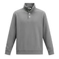 thumbnail image 4 of Men's High Neck Long Sleeve Button Placket Sweatshirt Digital Print Design Fall Winter Casual Wear Oversized Pullover Long Sleeve Crewneck Casual Tops, 4 of 4