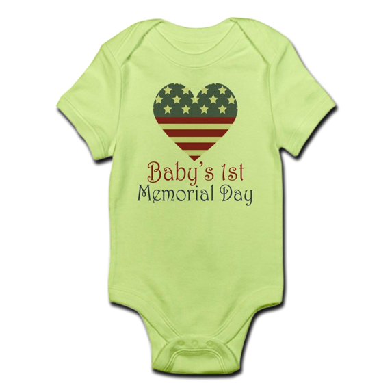 CafePress - Baby's 1St Memorial Day Infant Bodysuit - Baby Light Bodysuit