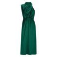 thumbnail image 4 of Efsteb Prom Dresses for Women Fashion Crew Neck Solid Color Sleeveless Dress Satin Elegant Temperament Evening Dress Dresses Casual ,Size:L, 4 of 8