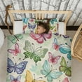 thumbnail image 3 of Flower and Butterfly Duvet Cover and Pillowcase Set for Single Bedding, Bedroom Accessories for Kids Teens, 3 of 5