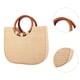 thumbnail image 3 of Bolsa de paja tejida a mano Yinane con gancho desmontable Beige 31 cm x 9 cm x 24 cm,Beige, 3 of 3