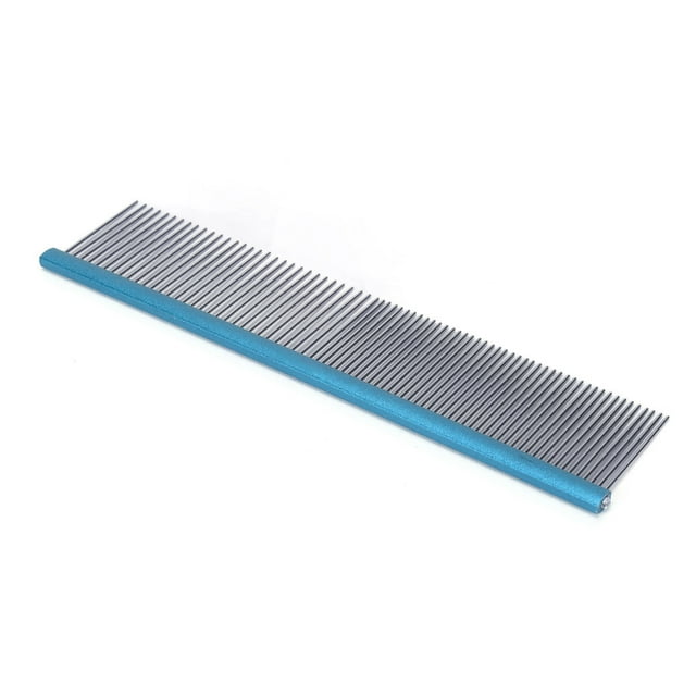 Peigne de Toilettage pour Chiens, Peigne en Acier pour Animaux de Compagnie Sûr, Poignée Ergonomique, Massage Réutilisable Empêche les Races à Poils Longs de Rester Statiques. Rouge 16cm / 6,3in, Violet 19cm / 7,5in, Bleu 22cm / 8.7in, Vert 13cm / 5,1in