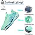 thumbnail image 3 of Men's Lightweight Arch Support Fashion Sneakers Breathable Shock-Absorbing Running Shoes Rebound Casual Walking Shoes Green 10 US, 3 of 7