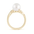 thumbnail image 2 of ANGARA South Sea Cultured Pearl Ring with Wing Motifs in 14K Yellow Gold for Women | June Birthstone, Birthday, Anniversary, Jewelry Gift for Women | Pearl Ring, 2 of 9
