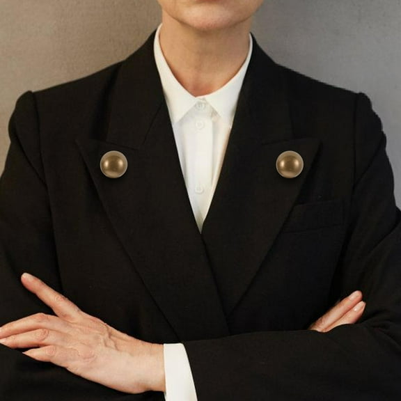 BALAHAPY 10Pcs Golden Brass Antique Buttons for Coats and Trench Coats