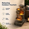 thumbnail image 4 of Teamson Home 33.27" Water Fountain with LED Lights, Brown, 4 of 14