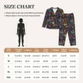 thumbnail image 3 of KLL Flowers And Birds Print Women's Long Sleeve Pajamas with Pants Sleepwear Loungewear 2 Set-Small, 3 of 7