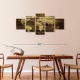 thumbnail image 3 of Elephant Stock Dark Wood World Map Wall Art - Horizontal Multi Panel Canvas - Living Room Wall Decor - Map Multi Panel - Brown And Black Decor - 80" x 36", 3 of 8