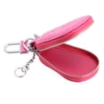 thumbnail image 1 of Leather Car Remote Key Fob Chain Zip Wallet Holder Bags Case Cover Rose Red Mingyiq, 1 of 9
