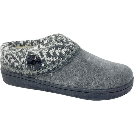 

Clarks Women’s Suede Leather Knitted Collar Slipper (11 M US Dk Navy)