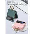 thumbnail image 6 of Case for Samsung Flip 3 Case with Ring, Z Flip 3 Case Hinge Protection, Flip Z 3 Case Shockproof Magnetic Attraction Hinge Protective Case Compatible with Galaxy Z Flip 3 5G, Elegant Silver, 6 of 11