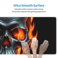 thumbnail image 5 of Pofeuu Flame Metal Skull Print Desk Mat for Keyboard and Mouse，Computer Desk Matt for Desktop，Large Mouse Pad for Desk，Desk Pads on Top of Desks 12x31.5in, 5 of 8