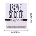 thumbnail image 2 of Adjustable Soccer Bracelet for Men/Women - Versatile Weaving Commemorative Hand Rope Gift for Any Occasion, 2 of 9