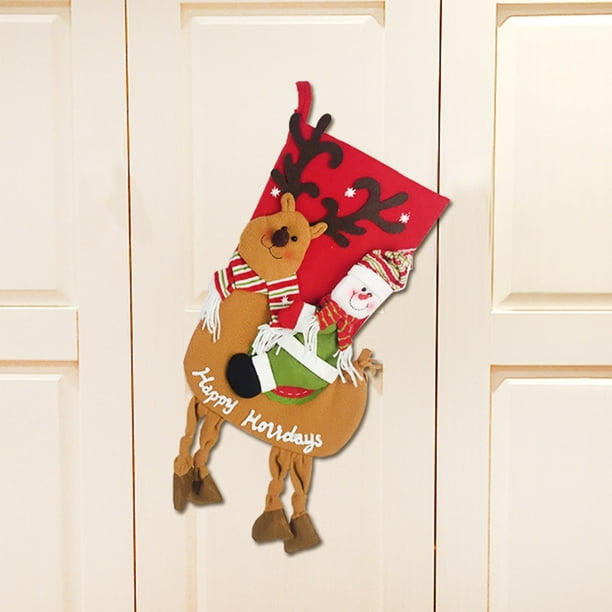 Christmas Decorations Santa Claus Gift Bag Socks Gift Bag Large Christmas Socks Christmas Tree Pendant