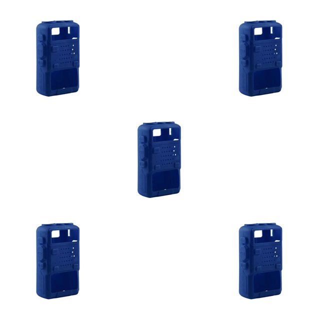 Shengyu Silicone Walkie Talkie Protective Case Interphone Radio Protector Pouch Blue 5Set