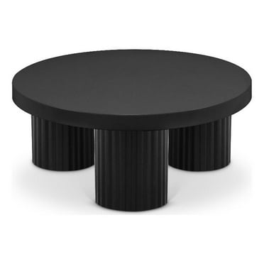 Pemberly Row Contemporary Metal Coffee Table in Black Finish