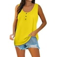 thumbnail image 2 of Plus Size Blouse for Women Women Summer Sleeveless Casual Solid Color O Neck T Shirt Tops Blouse, 2 of 7