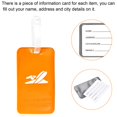 thumbnail image 4 of Unique Bargains Luggage Tag PVC Holders Baggage Label Identifier with Straps Orange 2 Pack, 4 of 8