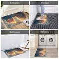 thumbnail image 5 of Sikiie Starry Sky Constellation Cat Print Flannel Anti-slip Floor Mat 16x24in, Thickened Dustproof Entrance Door Mat Floor Mat for Kitchen, Bathroom, Laundry Room, 5 of 7