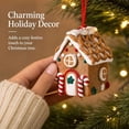 thumbnail image 7 of Christmas Gingerbread House Ornament, Mini House Hanging Ornament, Candy Cane Door Design for Christmas Tree, Wreath, Garland and Festive Holiday Display, 2.75 Inch, 7 of 7