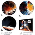 thumbnail image 3 of Designart "Baseball Swing Of EFlow III" Sports Metal Wall Decor, 3 of 5