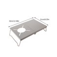 thumbnail image 2 of HLONK Folding Camping Table Aluminium Alloy for Outdoor Use Silver Compact Portable Easy Setup 25.6 x 19.7 Inches, 2 of 8