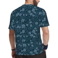 thumbnail image 2 of Wukai Rose Flowers Print Men's Short-Sleeved Mesh T-Shirt,Quick-Dry Short Sleeve Workout T-Shirt-X-Small, 2 of 8