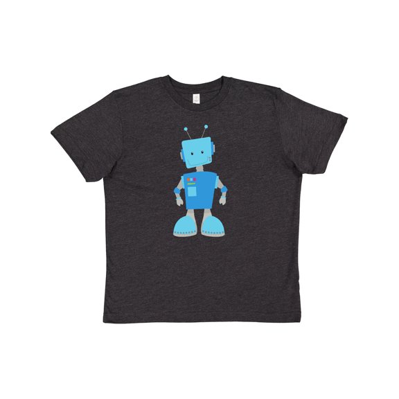 Inktastic Cute Robot, Smiling Robot, Blue Robot Youth T-Shirt