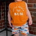 thumbnail image 5 of Toddler Baby Boy Summer Outfits Letter Print Sleeveless Tank Tops and Casual Shorts Set Cute Baby 2PCS Clothes, 5 of 8