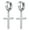 B1-hoop cross silver, variant on Cross Earrings for Men Women, Mens Cross Hoop Earrings for Men Sterling Silver Cross Dangle Earrings Hypoallergenic Mens Cross Earrings Silver Hoop Earrings with Cross