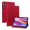 thumbnail image 2 of FJLBDE Case for Xiaomi Redmi Pad Pro/Mi Poco Pad 12.1 inch, Embossed Flower PU Leather Flip Wallet Folio Stand Cover, Red, 2 of 7