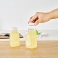 thumbnail image 5 of Bottle Tek 8 oz Square Clear Plastic Cold Pressed Juice Bottle - with Safety Cap - 2 1/4" x 2 1/4" x 4 3/4" - 100 count box, 5 of 5