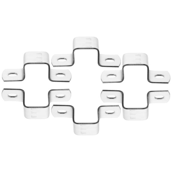 Masteelf 6 Pcs À Square U-shaped Bracket Clip 6.50X2.30X2.00CM Silver