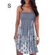 thumbnail image 3 of Qarigey Vestido de verano elegante y cómodo de poliéster para mujer, cintura para un ajuste favorecedor, ropa femenina con hombros Vestidos grises, 3 of 5