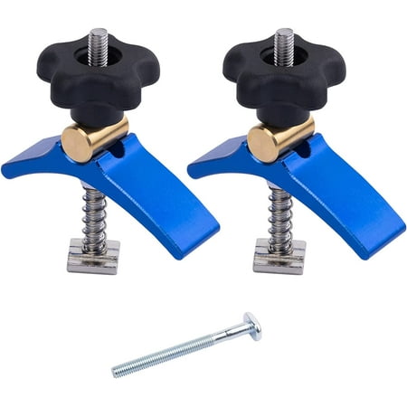 

Mini Hold Down Clamp Kit - Aluminum Alloy T-Slot CNC Router Clamps for Woodworking and Metalworking with T-screw(2 Pieces）