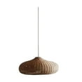 thumbnail image 2 of Milaget Hanging Ceiling Light Lamp Shade Rattan Weave Chandelier for Balcony Kitchen 48x48x140cm Brown, 2 of 7