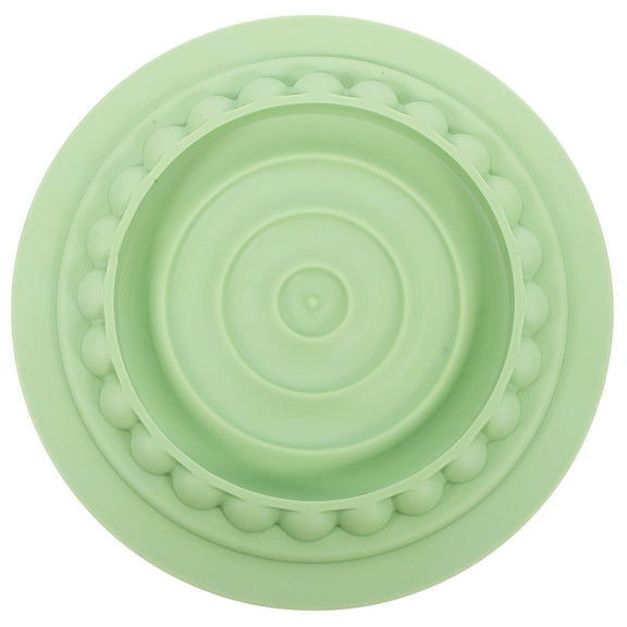 BESTYASH ABS Dog Bowl Slow Feeder with Textured Licking Pad for Pets, Light Green, and