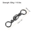 thumbnail image 2 of Uxcell Fishing Barrel Swivels Solid Ring Terminal Tackle for Freshwater Fishing Black 110lb, 2 of 4