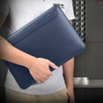 thumbnail image 4 of Newest Laptop Sleeve for MacBook Pro 14.2 Case Waterproof Laptop Bag Case for MacBook Pro 16.2 PU Leather Notebook Bag Case Brown Pro 16.2 A2485 A2991, 4 of 6