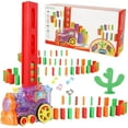 thumbnail image 1 of Electric Domino Train Set For 3+ Years Old Kids Parent-Children Interactive Tracking Set W/60Pcs Domino Pieces Automatic Educative Domino Brick Laying Train Toy, 1 of 10