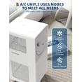 thumbnail image 7 of 12000 BTU Portable Air Conditioner, 3-in-1 Portable AC for Small Room 190-250 Sq.Ft, Drainage-Free, Dehumidifier, Fan, Remote, Timer, Window Kit – Ideal Portable Air Conditioners Solution, 7 of 7